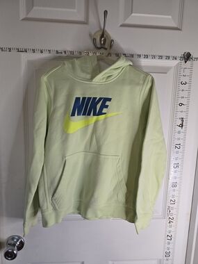 Nike Light Lime Green Hoodie with White Logo Tag